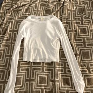 Plain white cropped top